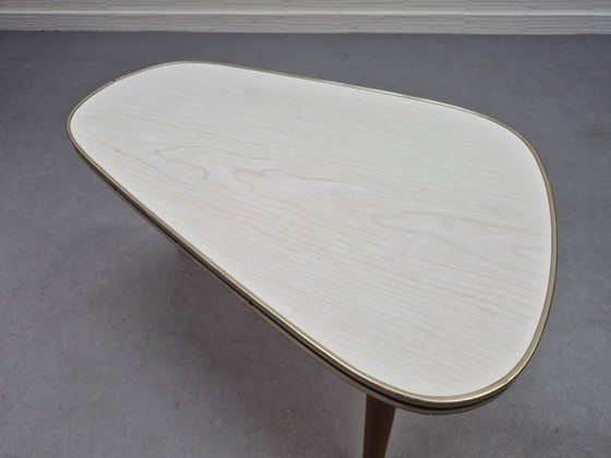 Image 1 of Vintage Plant Table with Light Wood-Look Formica Top.