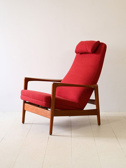 Vintage Reclining Armchair By Folke Ohlsson