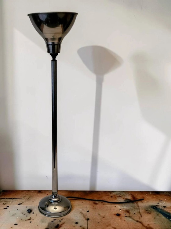 Lampada Art Déco in metallo cromato – Lampade da tavolo, Art Deco (photo 10 of 13)