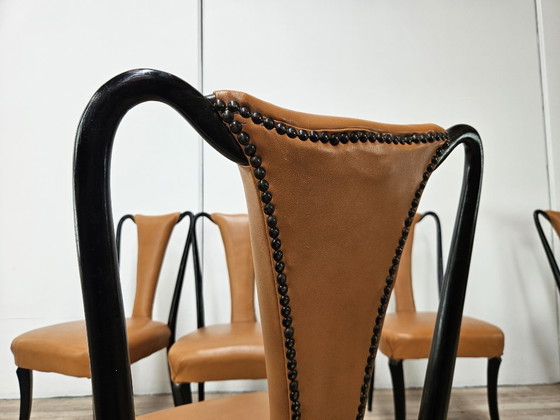 Set van 6 eetkamerstoelen van Vittorio Dassi uit de jaren 1950. – Wood (photo 14 of 17)
