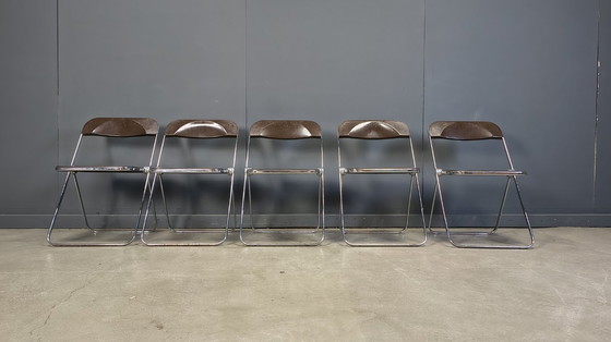 Image 1 of Vintage  folding chairs plia Giancarlo Piretti for castelli, 1970s, set of 5