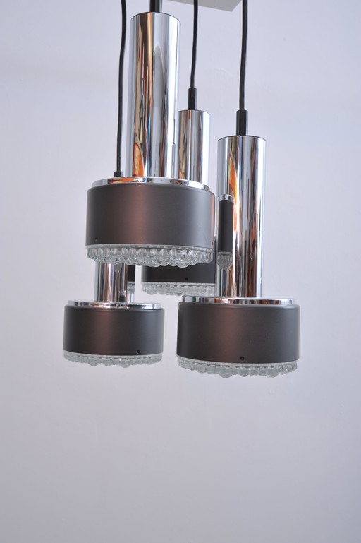 Staff cascade lamp with bubble glass (1960s)