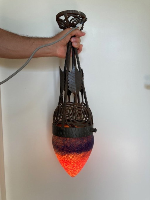 Lampe, lampe suspendue, Art de France, Art Déco