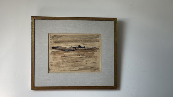 Image 1 of René Engelen (1897-1971) - Monotipo unico "Porto di Anversa"