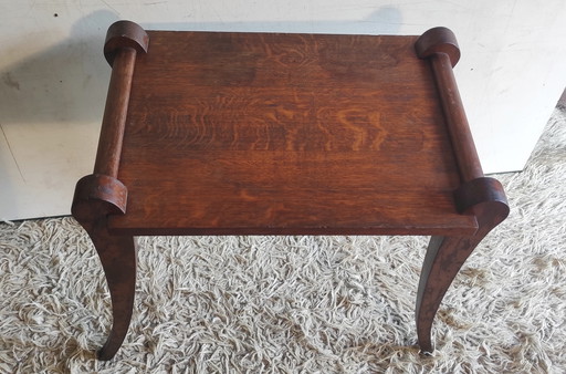 Mesa de centro estilo Art Déco en roble macizo - años 30/40