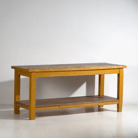 Antique long table with lower tray (c.1920) #17 – Dining tables, Rustic (photo 5 of 40)