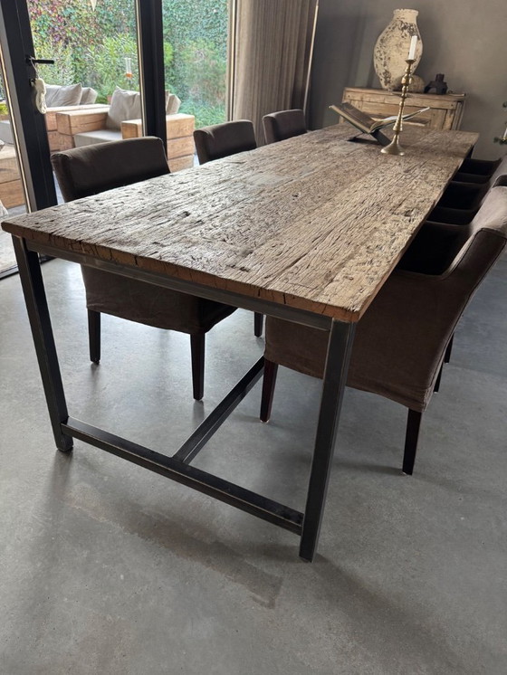 Image 1 of Rustic Robust Large Custom Made oak dining table 320 cm!
