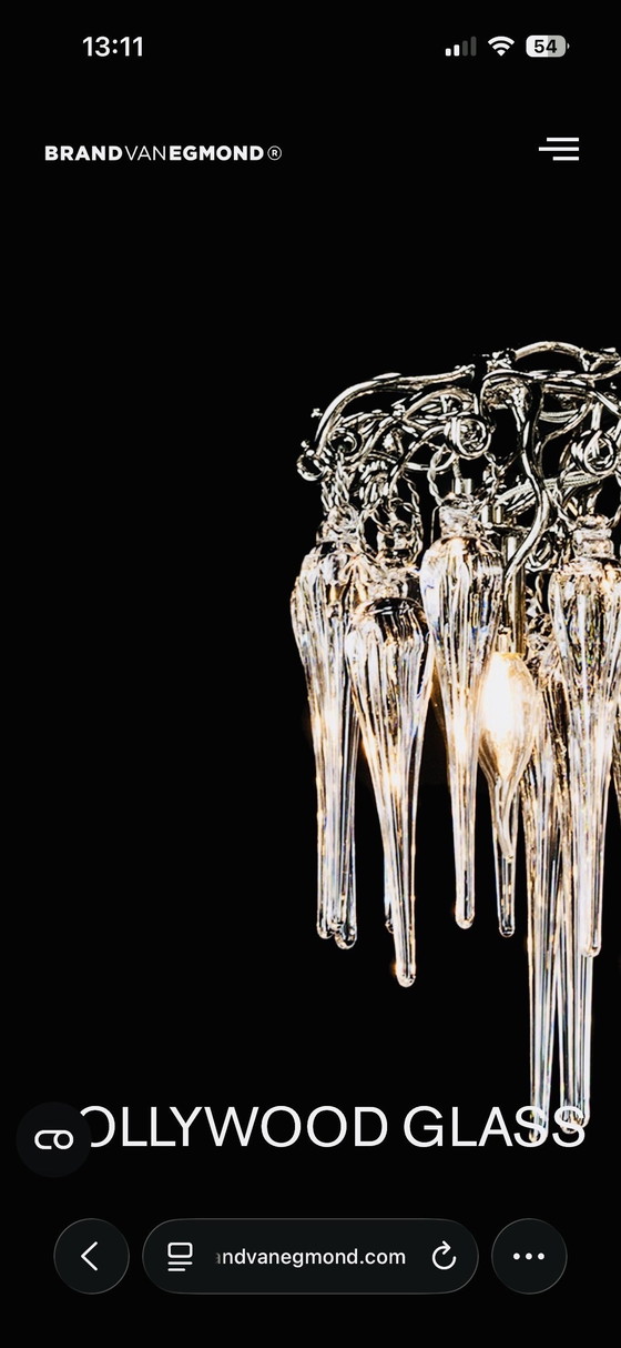 Image 1 of Lampadario ovale di marca Egmond Hollywood Glass Icicles
