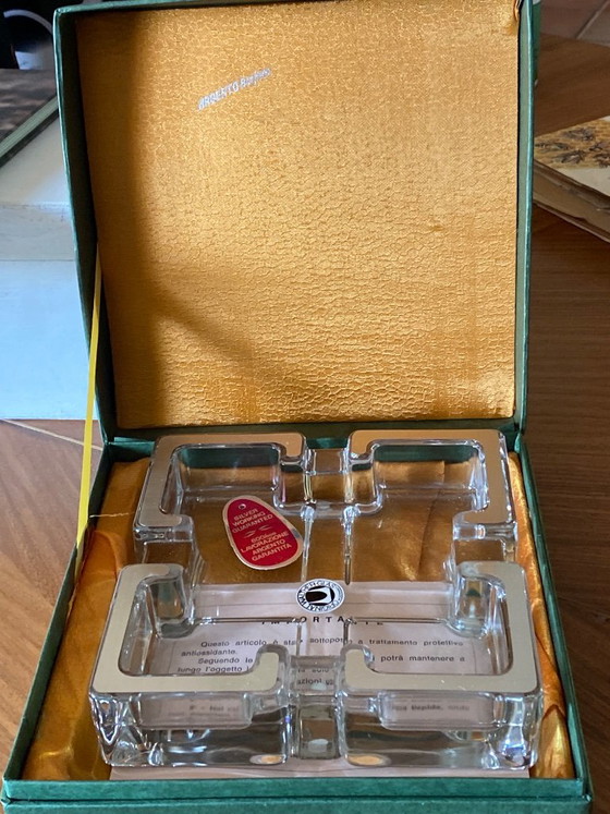 Cenicero original Walther-Glas y plata – Accesorios de mesa, Vidrio (photo 7 of 7)