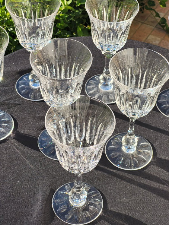 Image 1 of 8 bicchieri di cristallo con stelo di Sèvres