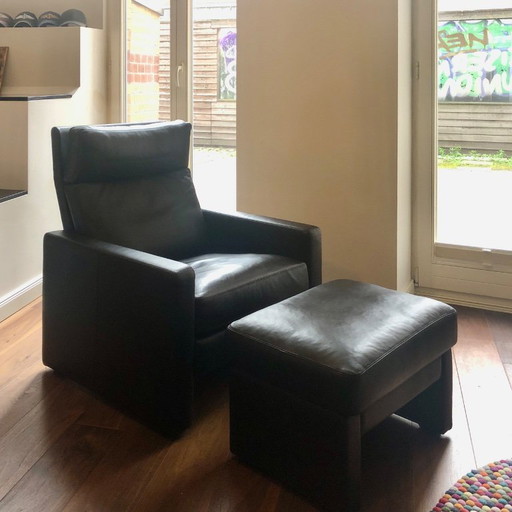 Cor Conseta high-back armchair relax function & stool