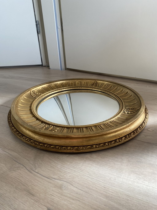 Specchio antico da maggiordomo convesso