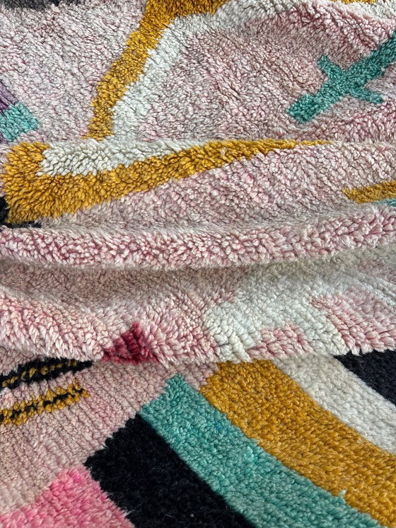 Image 1 of Tappeto Boujaad marocchino rosa 200x300 cm, autentica lana berbera marocchina