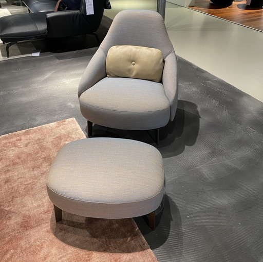 Leolux Jill Sessel mit Fußhocker