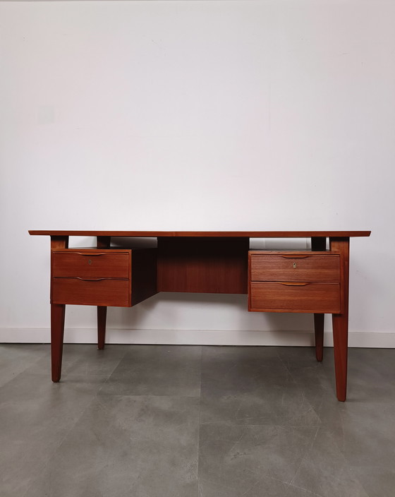 Image 1 of Vintage Danish freestanding desk by Henning Jørgensen