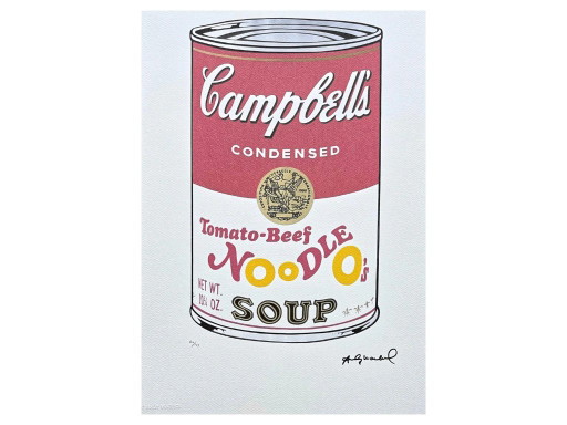 D'après Andy Warhol, soupe Campbell's - Nouilles, années 1980, lithographie – lithos zeefdrukken, Paper