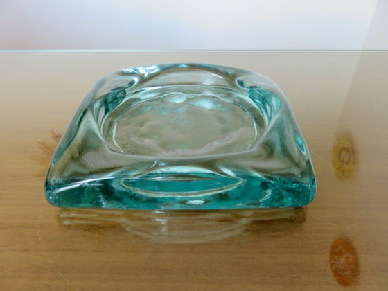 Image 1 of Bloque de vidrio "Saint Gobain", Francia, 1970, organizador de bolsillo o cenicero