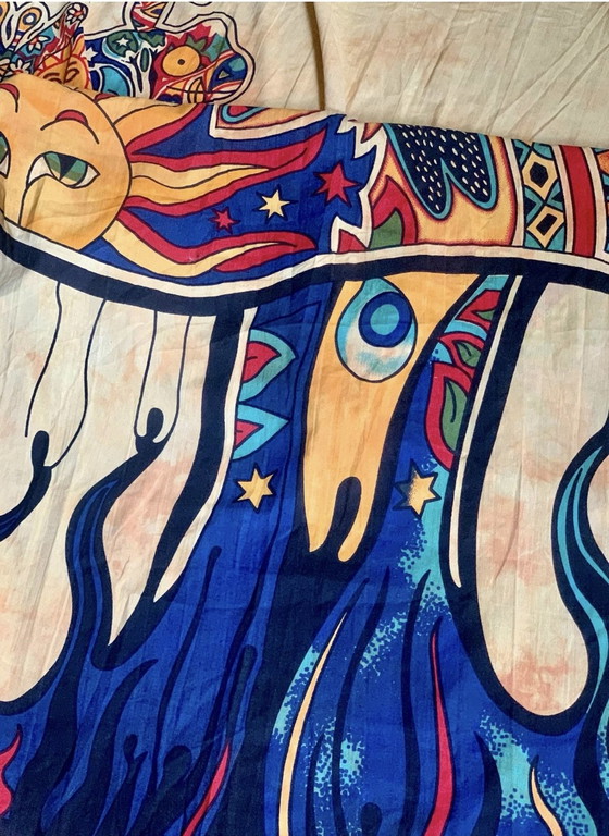 Psychedelische Indiase Wanddecoratie 210x234 cm, Katoen, Meerdere kleuren (foto 9 van 14)