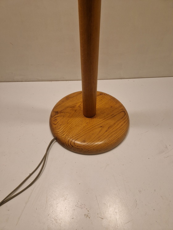 Image 1 of Vintage Pine Wooden Mushroom Floorlamp