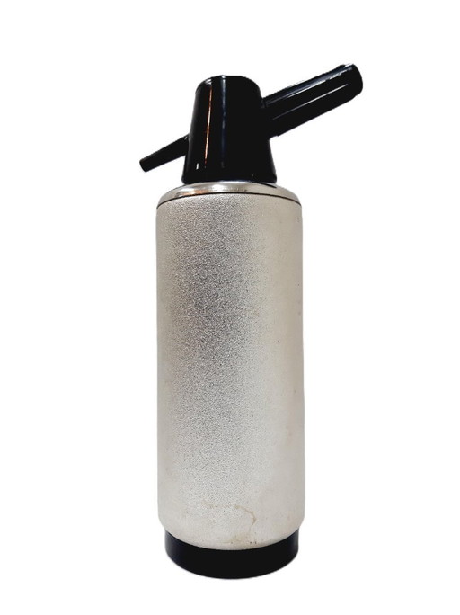 Vintage Silver tone Soda Siphon ROSTEX, Seltzer Bottle