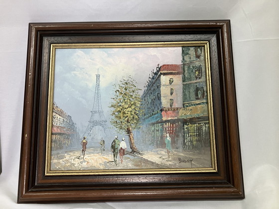 Image 1 of Ölgemälde Caroline Burnett, streetview Paris 3 Stück!
