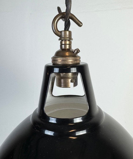Image 1 of Vintage industriële zwart geverfde hanglamp, jaren 2000