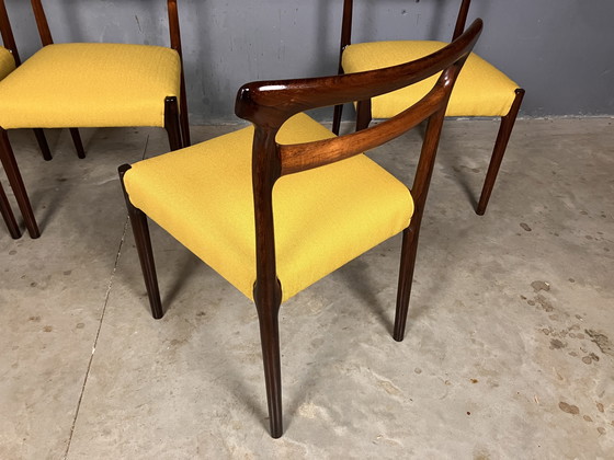 Image 1 of Rosewood chairs newly upholstered Mid Century Vintage