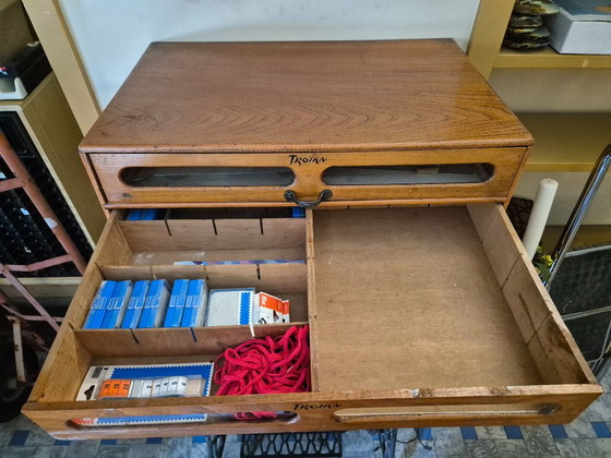 Troïka haberdashery cabinet from the 1930s – Chest of drawers, Wood (photo 5 of 5)