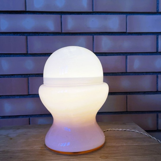 Space Age Pink Opaline Glass Accent Table Lamp, 1960s (photo 4 of 13)
