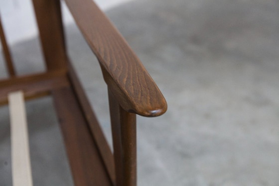 Image 1 of Poltrona scandinava in teak, anni '60, smontabile, con tessuto tartan