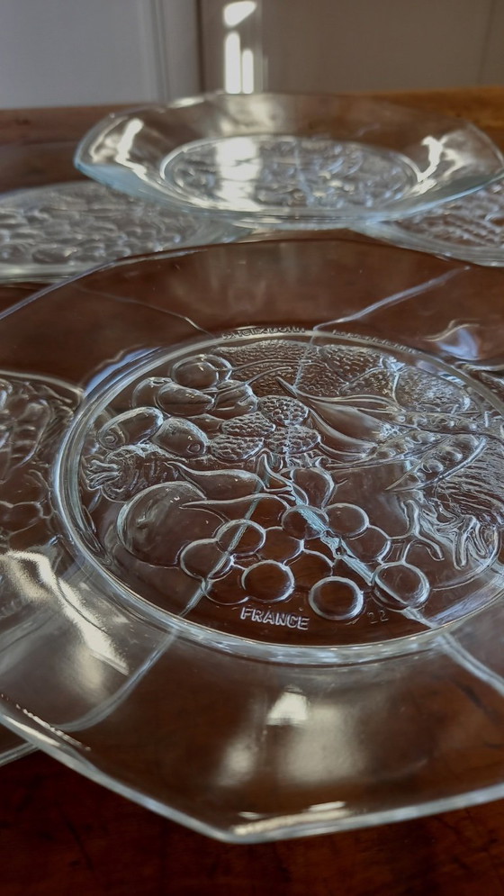 Image 1 of 6 small octagonal glass plates Felix Potin La Parisienne