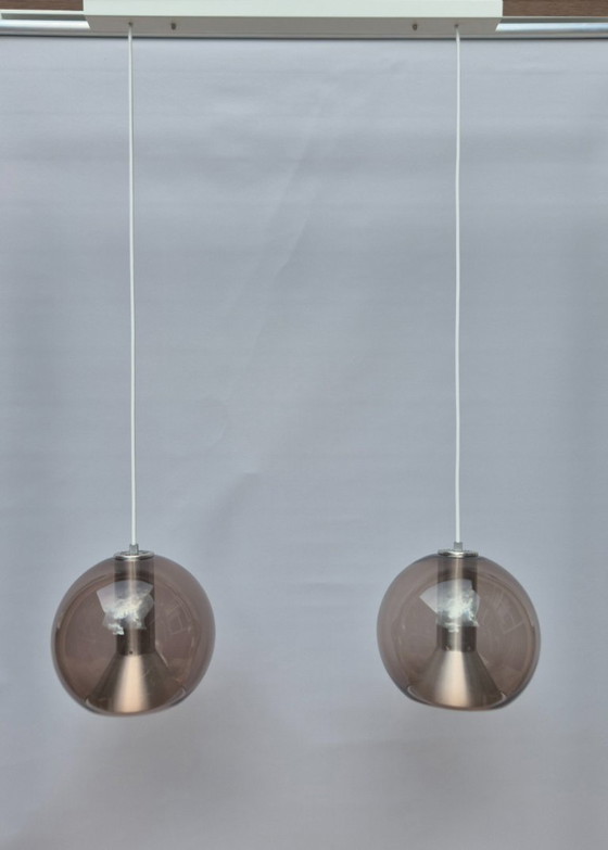 Image 1 of Vintage pendant lamp - RAAK with 2 globes - 1960s