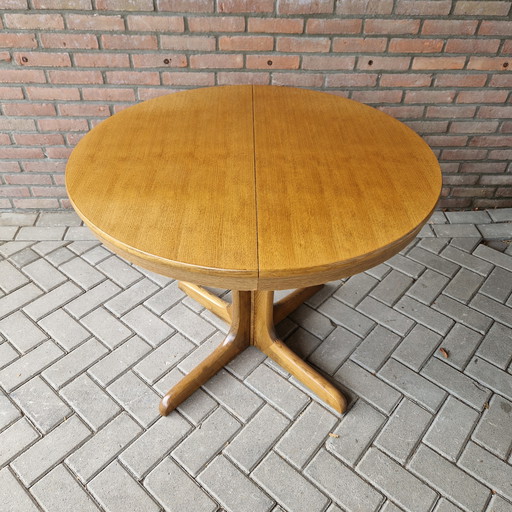 Danish extendable dining table round dining table