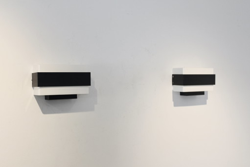 Voorraad Louis Kalff Philips Wandlampen in Zwart & Wit