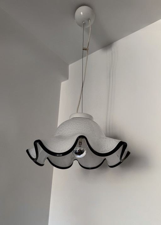 Murano glass flower pendant light, 1970s