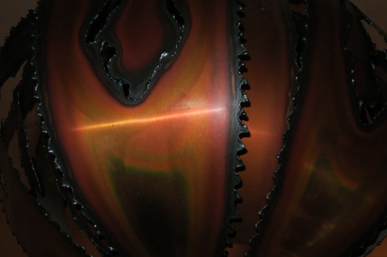 Brutalist Torch Cut Copper Pendant Light, Denmark 1970s – Pendant lamps (photo 14 of 14)