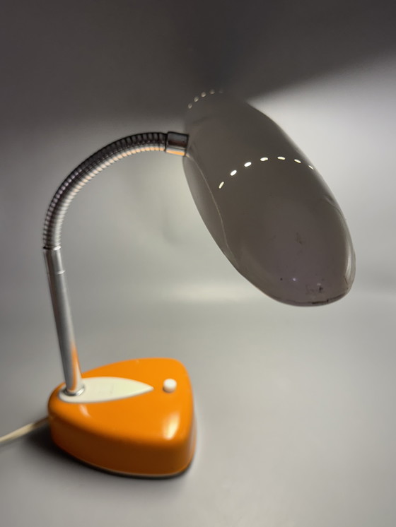 Image 1 of Zeldzame Matsushita / National tafellamp – model FS-193E – beige/oranje – 1970
