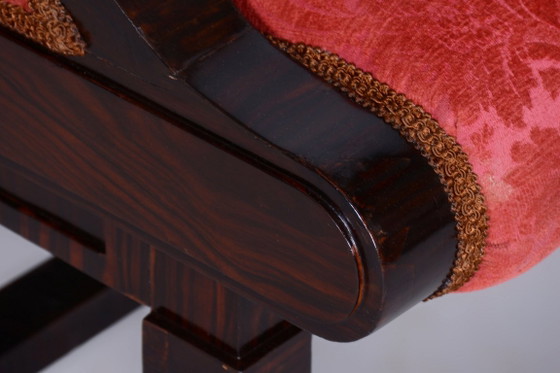 Restored Art Deco Armchair, By Pavel Janák, By PUD, Oak, Czech, 1910s – Textile, Wood (photo 7 of 14)