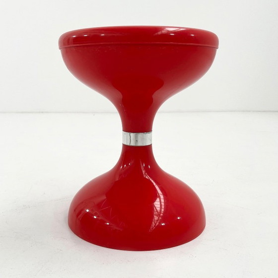 Image 1 of Red Americano Space Age Stool from Biemme Bologna, 1970s