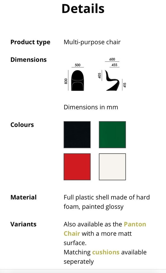 Image 1 of Silla Panton de Herman Miller