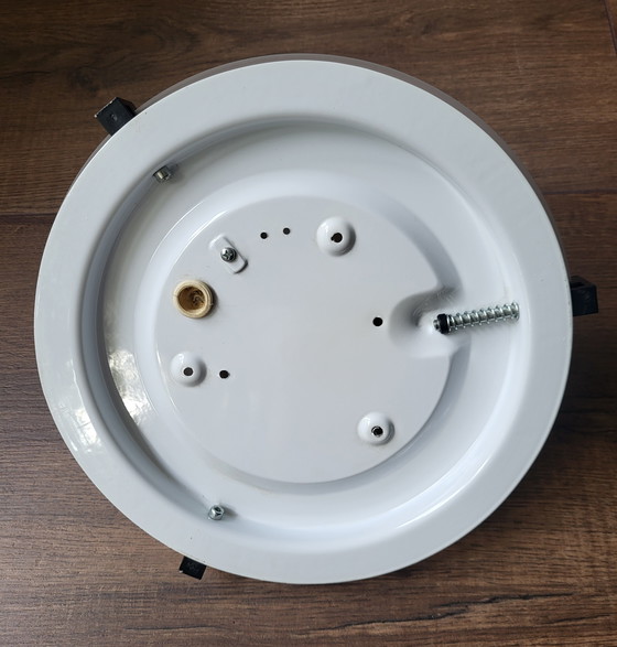 Image 1 of Vintage Ikea ceiling light opaline glass shade conical 1990s.