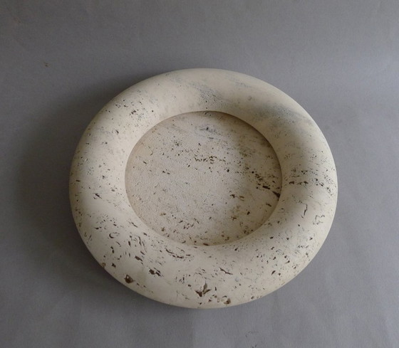 Image 1 of Carrara Traventin Schale Design Alessandro Giusti/ Egidio Di Rosa UP&UP 70s