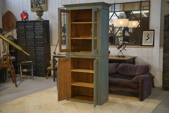 Buffet deux corps en orme patiné, années 1940 – Armoires de rangement, Bois, Vintage (photo 9 of 11)