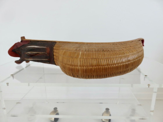 Antica Chistera Guanto Grande, 64cm, Sport Basco, Paesi Baschi, Francia – Oggetti decorativi, Rattan (photo 2 of 16)