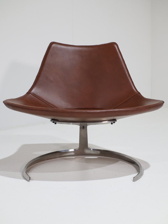Scimitar Chair IS63 Fabricius and Kastholm Ivan Schlechter – Fabricius en Kastholm, Armchairs, Metal, Leather (photo 8 of 15)