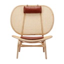 NORR11 - Nomad Lounge Chair - Hyldahl/Hansen - Leather/Vienna cane, like new