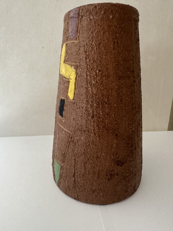 Image 1 of Fratelli Fanciullacci vaas met decor 50-70’s