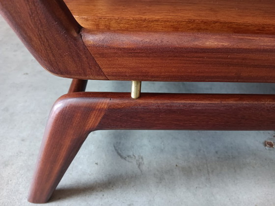 Image 1 of Mesa de centro de mediados de siglo Louis Van Teeffelen - Wébé - teca - tapa reversible