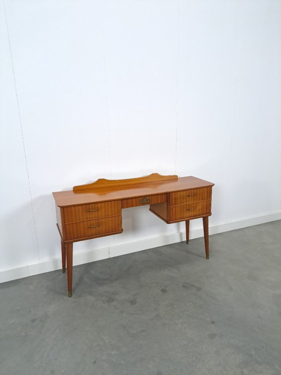 Image 1 of Side table with drawers and brass details from Sweden, children's desk