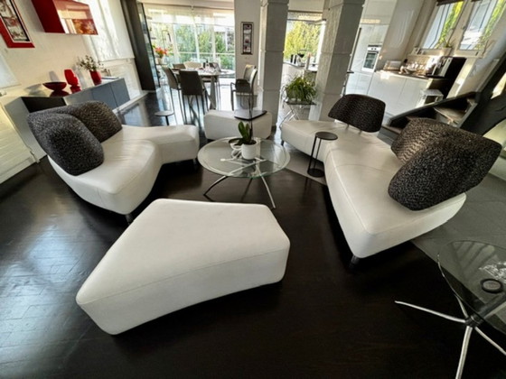 EXCEPTIONAL 4-piece LEOLUX Archipel complete Seating area in excellent condition – Leather, Textile (photo 2 of 5)